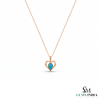 Romantic Pear Turquoise Heart Pendant - – Elegant Fine Jewelry For Women