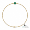 Oval Natural Emerald Gold Bracelet – Elegant Everyday Fine Jewelry