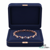 Blue Sapphire & Diamond Flower Bracelet in 14k and 18k Gold – Elegant Women’s Bracelet