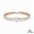 Heart and Round Opal Tennis Bracelet in Rose Gold – Dainty Luxury Love Bracelet
