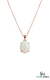 Oval Opal Diamond Halo Pendant Natural Gemstones Jewelry