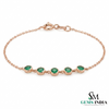 Elegant Round Fine Green Emerald Fine Chain Jewelry - Elegant Gift For Her