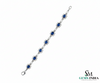 September Birthstone Blue Sapphire & Diamond Floral Bracelet – Elegant Fine Jewelry