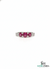 Minimalist Round Natural Ruby Three-Stone Diamond Ring Fine Jewelry Gift