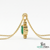 Natural Emerald Octagon Pendant Necklace - Elegant Daily Wear Necklace
