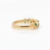 0.12 carat Zigzag Natural Emerald Band Ring in 14k Gold Dainty Stacking Ring