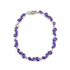 Oval and pear Handcrafted Amethyst Tennis Bracelet - february birthstone bracelet