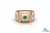 Natural Emerald ring for men's in 18k solid Gold Zambian Emerald ring