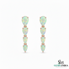 Cascading Pear Cut Opal Dangle Earrings for Women luxury opal jewelry