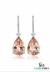 Classic Pear Cut Morganite Dangle Earrings with Diamond Accent