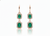 6.50 carat Emerald Cut Natural Emerald Drop Earrings In 14k Solid Gold Minimalist Elegant Design Anniversary gift