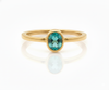 Oval Zambian Emerald Ring Solitaire Ring 14k Solid Gold May Birthstone