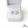 Elegant Leaf Style Marquise Opal Stud Earring Minimalist Earrings Gift
