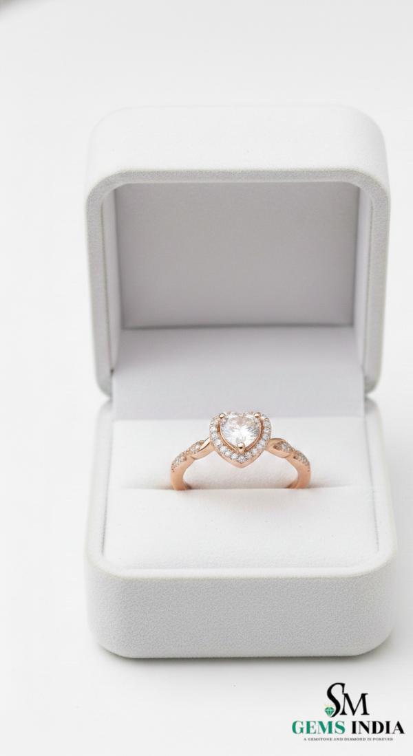 Heart-Shaped Morganite & Diamond Halo Ring – Morganite engagement ring