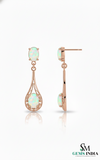 Classic Oval Opal Hanging Earrings – Vintage Inspired Opal earrings for her