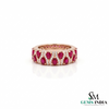 Luxury Pear Cut Ruby & Diamond Eternity Band Ring - Gift For Her