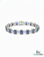 Elegant Emerald Cut Tanzanite Bracelet with Diamond Accents – Gift for Her