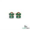 Minimal Emerald Stud Earrings in 14K Gold – Everyday Fine Jewelry