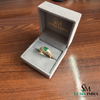 Men’s Emerald Cut Green Emerald and Diamond Ring in 14K Yellow Gold - Fine Jewelry Gift
