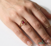 Vintage Style Oval Ruby and Diamond Ring - Romantic Ruby Jewelry