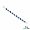 Blue Sapphire & Diamond Tennis Bracelet in 18k Gold - Luxury Women's Jewelry