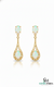 Classic Oval Opal Hanging Earrings – Vintage Inspired Opal earrings for her