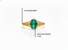 Oval Natural Emerald 2 carat Engagement Ring in 14K Gold Minimalist Fine Jewelry