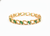 14k Gold Zambian Emerald and Diamond Bangle Bracelet