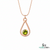 Minimal Teardrop Peridot Gemstone Pendant – Green Gemstone Pendant