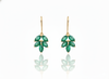 1.80 carat Marquise Shaped Genuine Emerald Leaf Drop Dangle Earrings