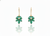 1.80 carat Marquise Shaped Genuine Emerald Leaf Drop Dangle Earrings