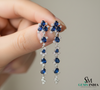 Elegant Blue Sapphire Diamond Dangle Earrings – Luxury Fine Jewelry