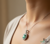 Oval Emerald & Diamond Vintage Halo Pendant - Classic Emerald Fine Jewelry