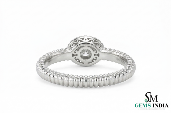 Oval Lab Diamond Milgrain Ring - Vintage Style Engagement Ring