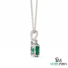 Round Cut Emerald Diamond Pendant Necklace – Minimalist Fine Jewelry