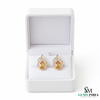 Pear-Cut Citrine & Diamond Stud Earrings in 14k and 18k Gold