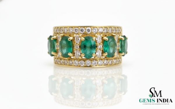 Oval Shape Women Engagement Ring Gold Statement Cocktail Ring For Women