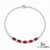 Oval Ruby Bracelet with Diamond Accents - Luxury July Birthstone Bracelet