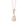 Elegant Pear Opal Swirl Pendant – Fine Silver Jewelry