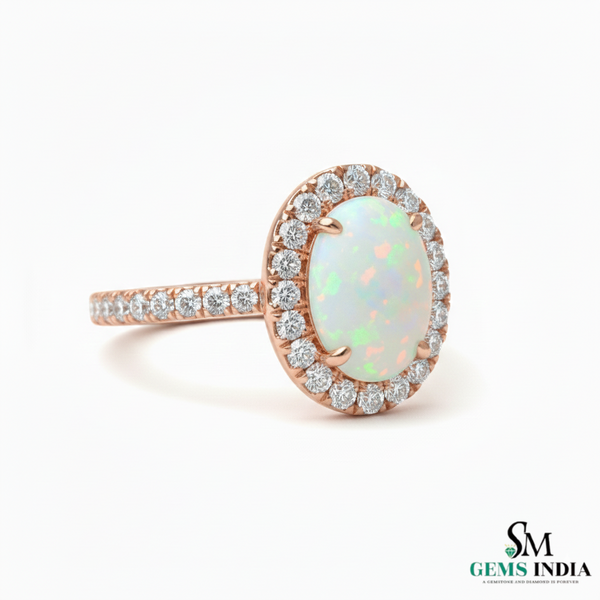 Doppelter Smaragd-Ring in offenem Design aus 14 Karat Gold – Band mit quadratisch und rund geschliffenen grünen Edelsteinen