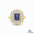 Natural Emerald Cut Tanzanite Ring with Diamonds – Vintage Elegance