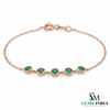 Elegant Round Fine Green Emerald Fine Chain Jewelry - Elegant Gift For Her