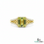 Natural Green Peridot & Diamond Ring – Emerald Cut in 14k and 18k Gold