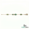 Emerald Station Chain Bracelet with Infinity Center – Minimal Gold Jewelry