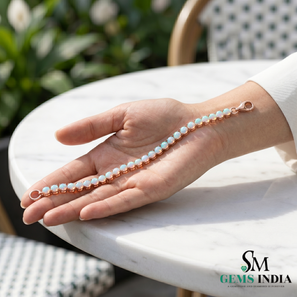 Luxury Opal Tennis Bracelet for Women Wedding and Anniversary Gift