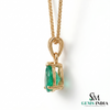 Design By Punit Sahu Pear Shaped Emerald Pendant Necklace – Dainty Teardrop Green Gemstone Fine Jewelry for Women