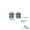 Minimal Emerald Stud Earrings in 14K Gold – Everyday Fine Jewelry