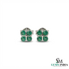 Minimal Emerald Stud Earrings in 14K Gold – Everyday Fine Jewelry