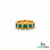 Round Natural Emerald and Citrine Ring - Elegant Gemstone Eternity Band