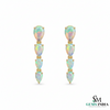 Cascading Pear Cut Opal Dangle Earrings for Women luxury opal jewelry